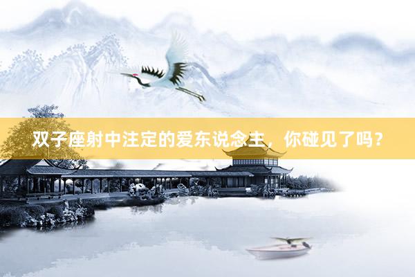 双子座射中注定的爱东说念主，你碰见了吗？